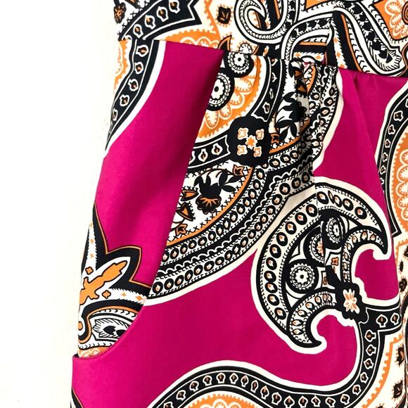 Anthropologie Moulinette Soeurs Geidi Pink Paisley Print Dress Sz 4 Sleeveless - Picture 10 of 13